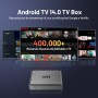 Android TV Box - 4K/HDR10/Dolby Vision/Dolby Digital+/DTS, ATV14.0 Smart TV Box Compatible con Google y Netflix Certificado, 4GB