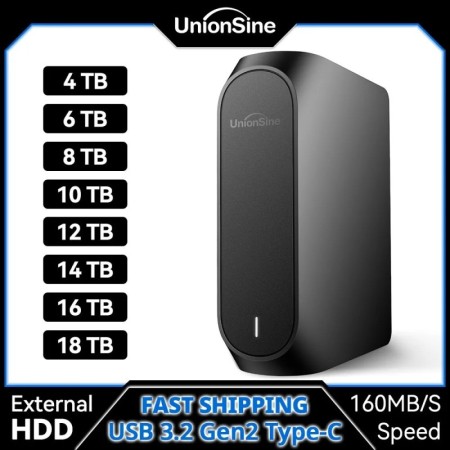 Disco duro externo Unionsine 3,5 ''USB3.2 Gen HDD portátil de alta vel