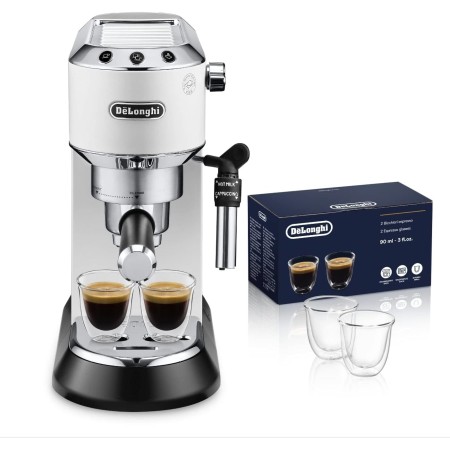 De'longhi Dedica - Cafetera de Bomba de Acero Inoxidable para Café Molido o Monodosis, Cafetera para Espresso y Cappuccino,