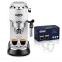 De'longhi Dedica - Cafetera de Bomba de Acero Inoxidable para Café Molido o Monodosis, Cafetera para Espresso y Cappuccino,
