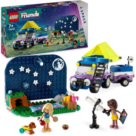 LEGO Friends Vehículo de Observación de Estrellas Coche 4x4, Telescopio de Juguete, Juego Científico con Mini Muñecas de Nova y