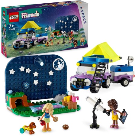 LEGO Friends Vehículo de Observación de Estrellas Coche 4x4, Telescopio de Juguete, Juego Científico con Mini Muñecas de Nova y