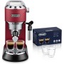 De'longhi Dedica - Cafetera de Bomba de Acero Inoxidable para Café Molido o Monodosis, Cafetera para Espresso y Cappuccino,