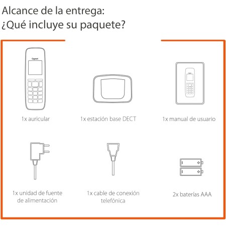 Gigaset A170 - Teléfono DECT inalámbrico - Pantalla Gráfica Iluminada - Fácil de Usar - Instalación Sencilla, Color Blanco