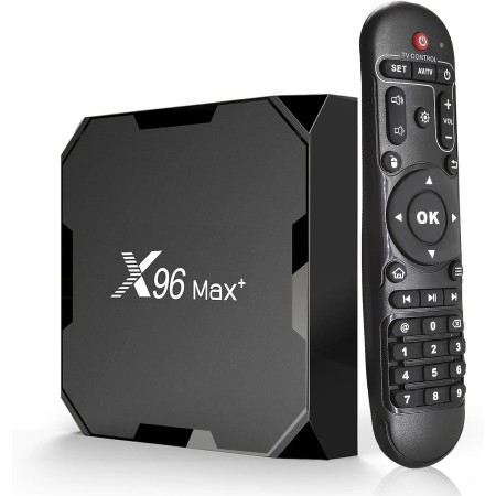 Android 9.0 TV Box, Smart Media Player 4+32GB HD TV Box with Remote, Support 4K/3D 2.4&5 GHz WiFi BT 4.0 USB 3.0 1000M LAN