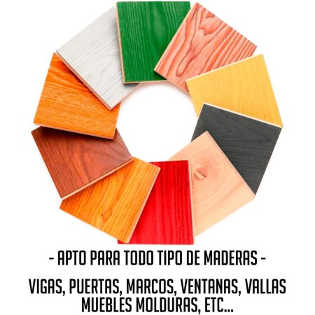 AC - Bote de Barniz para Madera - Fabricado en España - Ideal para todo tipo de Maderas, vigas, cerchas, marcos, etc. -