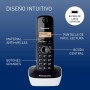 Panasonic KX-TG1611SPH - Teléfono Fijo Inalámbrico DECT, LCD, Identificador de Llamadas, Agenda de 50 Números, Tecla de