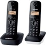 Panasonic KX-TG1611SPH - Teléfono Fijo Inalámbrico DECT, LCD, Identificador de Llamadas, Agenda de 50 Números, Tecla de