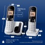 Panasonic KX-TGC210 Teléfono fijo inalámbrico, LCD, Identificador de llamadas, Agenda de 50 números, Tecla de navegación, Modo