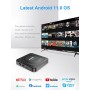 RUPA Android TV Box 11.0, 2025 Nuevo Android Box 8GB RAM 64GB ROM RK3566 USB 3.0 2.0 3D HD 4K 6K 8K HDR WiFi 2.4/5.8GHz LAN