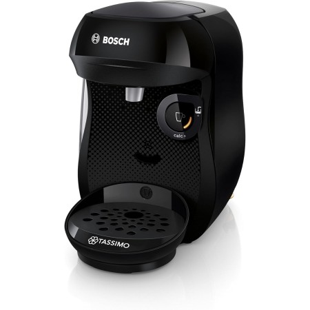 Bosch - Cafetera Tassimo Happy Friendly, Pastillas Descalcificadoras incluidas, Hasta 70 bebidas, OneTouch, INTELLIBREW™, Negro,