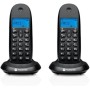 Motorola C1001CBW+ - Teléfono Inalámbrico Digital DECT - Modo Call Blocking, Identificador de Llamadas, Manos Libres, Agenda 50