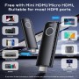 Transmisor y Receptor HDMI Inalámbrico, Descodificación 4K Salida 1080P, Extensor HDMI Inalámbrico con Pantalla LCD, Alcance