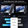 Transmisor y Receptor HDMI Inalámbrico, Descodificación 4K Salida 1080P, Extensor HDMI Inalámbrico con Pantalla LCD, Alcance