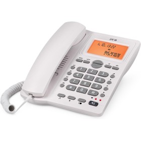 SPC Office ID 2 - Teléfono Fijo con Pantalla iluminada, 4 memorias directas y 10 indirectas, 2 Niveles de Timbre, identificador