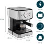 Princess 249450 Máquina de café multicápsulas con adaptadores para cápsulas Nespresso, Dolce Gusto, monodosis ESE y café molido,