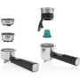 Princess 249450 Máquina de café multicápsulas con adaptadores para cápsulas Nespresso, Dolce Gusto, monodosis ESE y café molido,