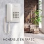 Panasonic KX-TS500EXW Teléfono fijo con cable (Tono configurable, Montable en pared, Compatible con audífonos), Color blanco