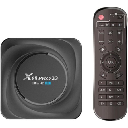 Android 11.0 TV Box, X88 Pro 20 [8GB RAM+128GB ROM] CPU RK3566, Dual-WiFi 2.4G/5G Ethernet 100/1000M LAN BT 4.2 con 8K/6K/3D/USB