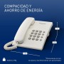 Panasonic KX-TS500EXW Teléfono fijo con cable (Tono configurable, Montable en pared, Compatible con audífonos), Color blanco