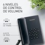 Panasonic KX-TS500EXW Teléfono fijo con cable (Tono configurable, Montable en pared, Compatible con audífonos), Color blanco