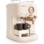CREATE / THERA RETRO PRO/Cafetera Express semiautomática Blanco Roto / 20 bares, depósito de leche, bandeja de goteo, dos