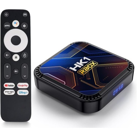 Android TV Box 13.0, 2024 Android TV Box HK1 RBOX K8S 4GB RAM 64GB ROM, WiFi 6 4K TV Box Android RK3528 Quad-Core 2.4G/5G WiFi