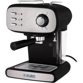 KUBO Cafetera Espresso, Presión 15 bar, Depósito Agua 1.2L, 850W, Vaporizador para capuchino o bebidas con leche, Limpieza Fácil