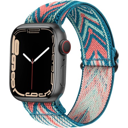 SITAFU Correa Compatible con Apple Watch Correa 38mm 40mm 41mm Pulsera de Nylon Elástica Hombres Mujeres - Correas de Repuesto