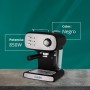 KUBO Cafetera Espresso, Presión 15 bar, Depósito Agua 1.2L, 850W, Vaporizador para capuchino o bebidas con leche, Limpieza Fácil
