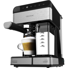 Cecotec Cafetera Semiautomatica Power Instant-ccino 20 Touch Serie Nera. 1350 W, 20 Bares de Presión, Tanque de Leche de 500ml,