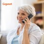 Gigaset E290 - Teléfono DECT Inalámbrico - Botones Grandes - Pantalla Iluminada en Blanco y Negro - Control de Volumen, Blanco