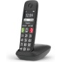 Gigaset E290 - Teléfono DECT Inalámbrico - Botones Grandes - Pantalla Iluminada en Blanco y Negro - Control de Volumen, Blanco