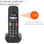 Gigaset E290 - Teléfono DECT Inalámbrico - Botones Grandes - Pantalla Iluminada en Blanco y Negro - Control de Volumen, Blanco