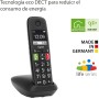 Gigaset E290 - Teléfono DECT Inalámbrico - Botones Grandes - Pantalla Iluminada en Blanco y Negro - Control de Volumen, Blanco