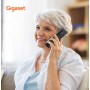 Gigaset E290 - Teléfono DECT Inalámbrico - Botones Grandes - Pantalla Iluminada en Blanco y Negro - Control de Volumen, Blanco