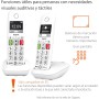 Gigaset E290 - Teléfono DECT Inalámbrico - Botones Grandes - Pantalla Iluminada en Blanco y Negro - Control de Volumen, Blanco