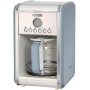 Ariete 1342 Cafetera de goteo vintage, 2000 W, 2.1 litros, Acero Inoxidable, Azul