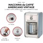 Ariete 1342 Cafetera de goteo vintage, 2000 W, 2.1 litros, Acero Inoxidable, Azul