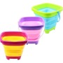 TLHWIN Cubo Plegable de 3 Piezas Cubo telescópico Cubo de Arena Cubo Plegable de Silicona, para niños Juego de Playa Equipo de