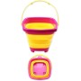 TLHWIN Cubo Plegable de 3 Piezas Cubo telescópico Cubo de Arena Cubo Plegable de Silicona, para niños Juego de Playa Equipo de