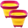 TLHWIN Cubo Plegable de 3 Piezas Cubo telescópico Cubo de Arena Cubo Plegable de Silicona, para niños Juego de Playa Equipo de