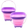 TLHWIN Cubo Plegable de 3 Piezas Cubo telescópico Cubo de Arena Cubo Plegable de Silicona, para niños Juego de Playa Equipo de