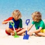 Palas de playa para niños, 3 unidades, 40 cm, pala de arena para niños, con mango de madera duradero, pala de nieve para niños,