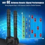 Eightwood Antena WiFi 6E 2,4 g/5 g/5,8 g/6 g wifi, amplificador, base magnética tribanda, con cable de extensión RP-SMA para