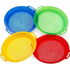 Lotvic Sifter Colador de juguete kit de juguete para playa arena nieve sólido sifter verano juegos de playa para niños pequeños