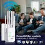 Repetidor WiFi,Amplificador señal WiFi Potente,6 Antenas,2 Puertos LAN,Extensor WiFi para el Hogar y la Oficina,Fácil de