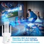 Repetidor WiFi,Amplificador señal WiFi Potente,6 Antenas,2 Puertos LAN,Extensor WiFi para el Hogar y la Oficina,Fácil de
