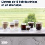 De'Longhi Rivelia EXAM440.35.BG, Cafetera Superautomática con Espumador de Leche Manual, Tamaño Compacto, 8 Recetas, Pantalla