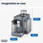 De'Longhi Rivelia EXAM440.35.BG, Cafetera Superautomática con Espumador de Leche Manual, Tamaño Compacto, 8 Recetas, Pantalla
